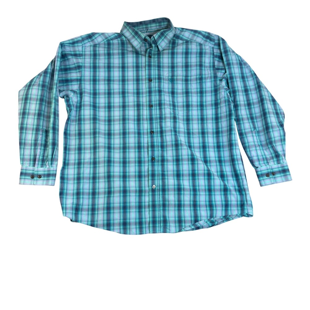 Ariat Pro Series Mens XL Plaid Long Sleeve Button Down Work Shirt